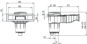 15 lt skimmer Yuvarlak kapak, Antrasit