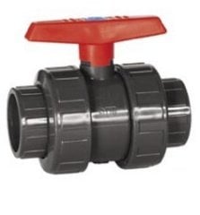 PVC Küresel asit vanası (Teflon + EPDM) Ø 40 mm  PN16