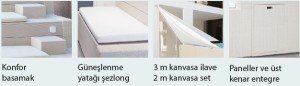 Yüzme havuzu 3 x 8 m DOLCEVITA Yacht 10 m3 / h, Kum filtreli, 2 LED Aydınlatma