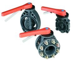 PVC kelebek vana çıplak Ø 90 mm  PN10