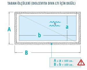 Karşı akıntı yüzme kiti DOLCEVITA YACHT + LTI 2 metre / 4X8 PASLANMAZ ÇELİK GÖVDELİ DOLCEVİTA