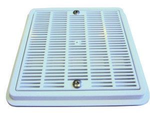 252x252 mm ABS çerçeveli paslanmaz çelik dip emiş ızgarası