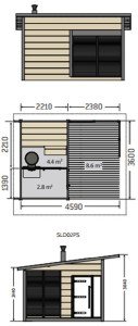 Solid Sauna Evi Dış Mekan (Model-2)
