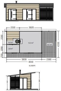 Solid Sauna Evi Dış Mekan (Model-3)