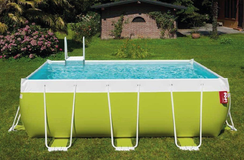 POP 120 – 46  504x764cm Havuz filtreleme seti 10 m3 / h 1 skimmer 1 LED aydınlatma Yeşil