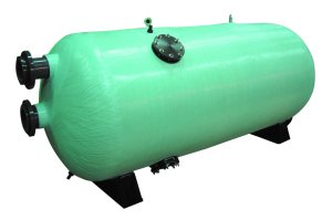 Yatay Bobin Sargı Kum Filtresi Ø1200 mm Uzunluk 3000mm  Filtrasyon hızı 20m3/h/m2  Çıkış Ø125 mm  Debi 64m3/h