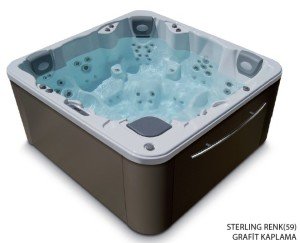 EVOLUTION Spa Thunder kaplama + Paslanmaz jet + Paslanmaz bar+ Lumiplus Aydınlatma + Örtü