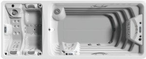 SWIMSPA DUAL Koyu gri kaplama + Paslanmaz jet + Lumiplus + Örtü