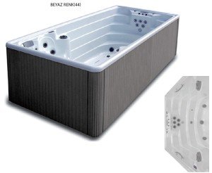 SWIMSPA MEDITERRANEA Kit için+ Paslanmaz jet + Renkli LED+ Dijital kontrol paneli + Örtü