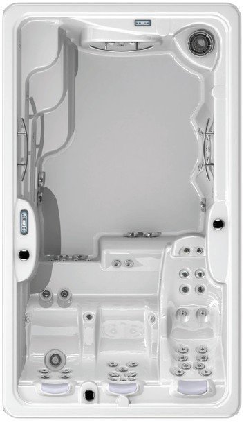 SWIMSPA CRETA Koyu gri kaplama + Paslanmaz jet + Lumiplus + Örtü