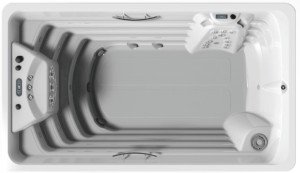 SWIMSPA COMPACT Koyu gri kaplama + Paslanmaz jet + Lumiplus + Örtü