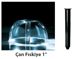Çan fıskiye 1''-E  Plastik/paslanmaz
