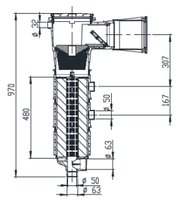 Filtreli Skimmer - Beyaz 2 kartuş ile, 16 m3
