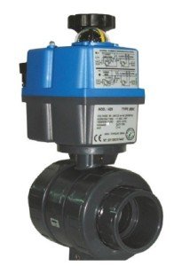 PVC Küresel elektrik aktüatörlü vana Ø 32 mm