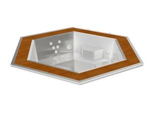 NEPTUNO Design paslanmaz çelik SPA + Lamba