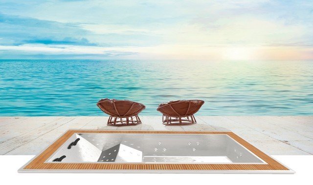 ZEUS paslanmaz çelik dikdörtgen SPA + Lamba