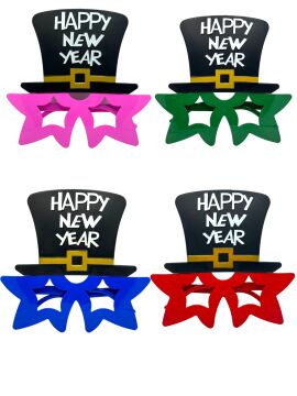 Şapkalı Yıldızlı Happy New Year Gözlük