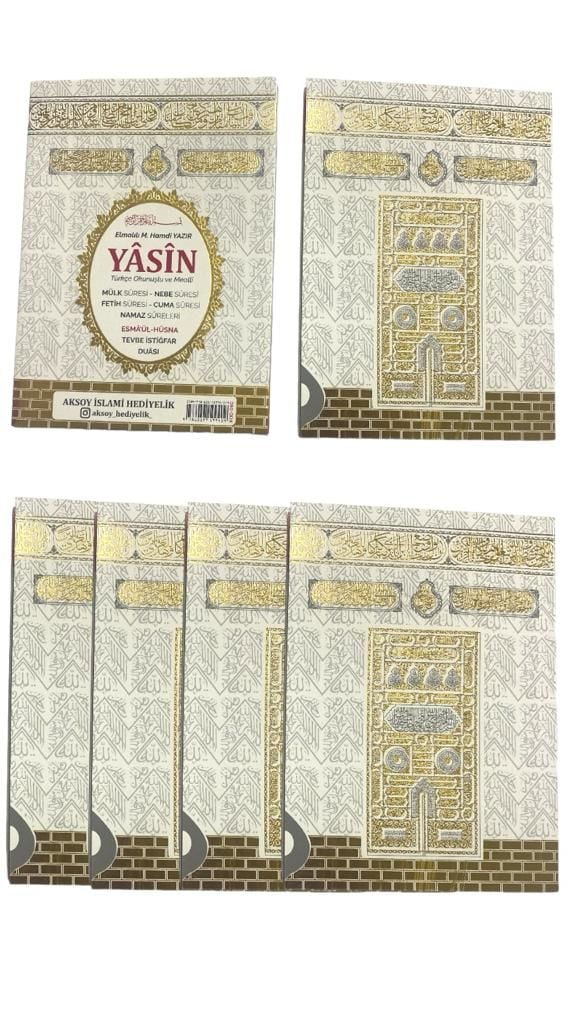 80 Sayfa Yaldızlı Krem Yasin