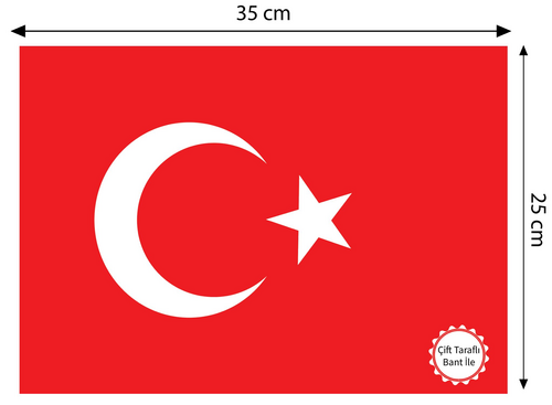 10lu Büyük Türk Bayrak 25*35 Cm