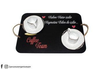 Coffee Team Ahşap Tepsi (35x25)