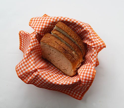 Turuncu Pötikareli Ekmek Sepeti Peçetesi