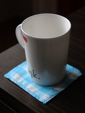 Turkuaz Kareli Bardak Altlığı