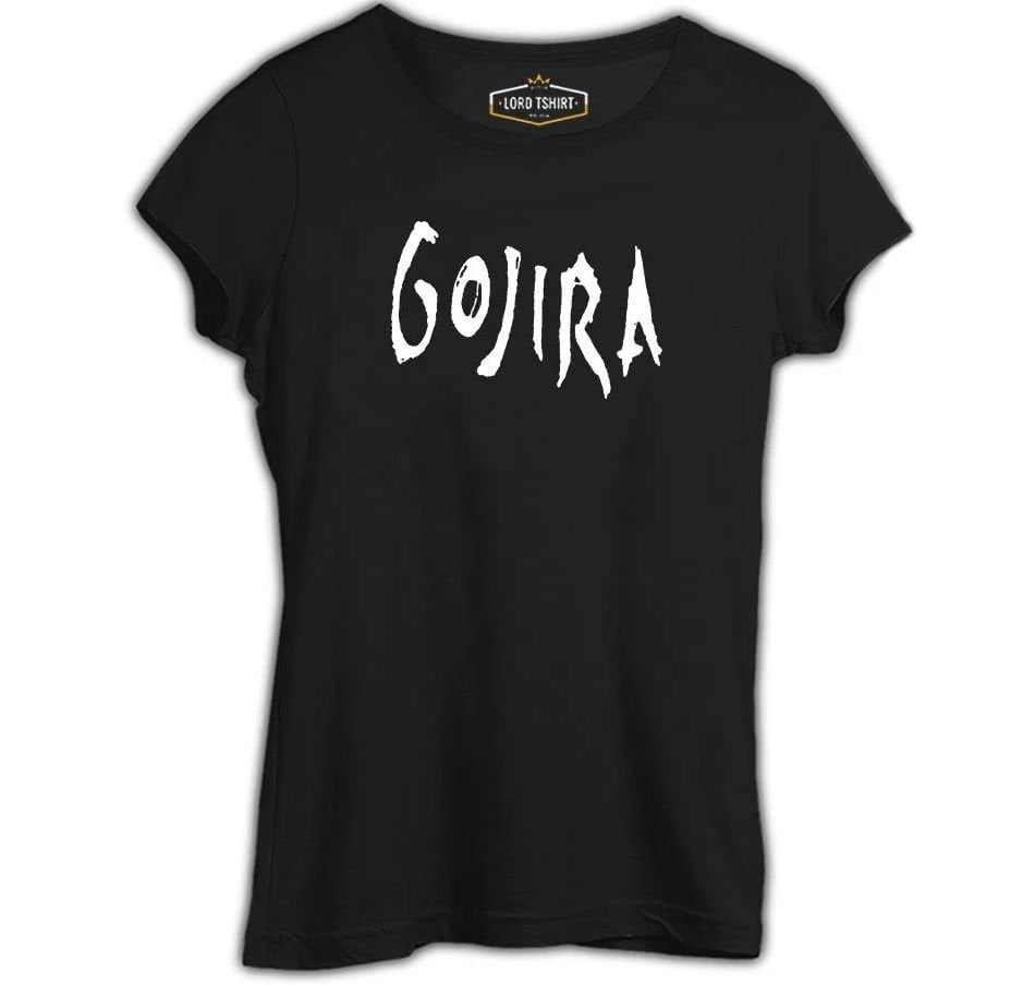 Gojira - Logo Siyah Kadın Tişört XS