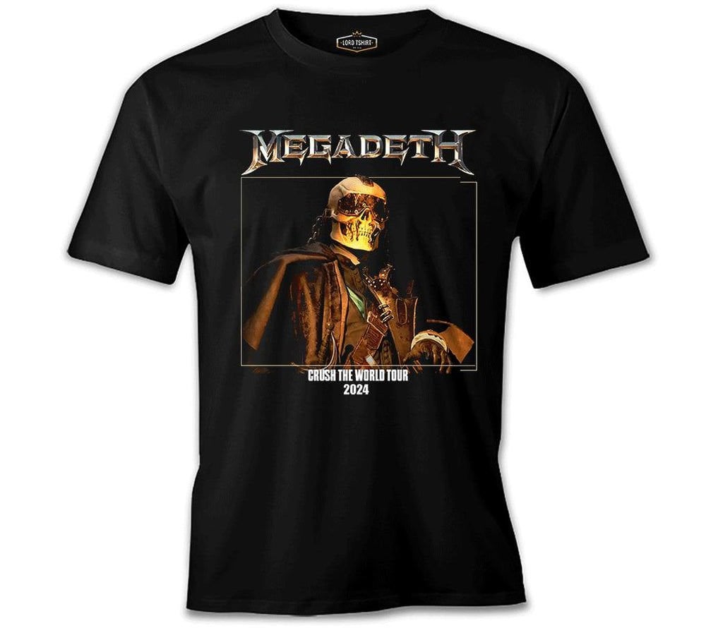 Megadeth - Crush World Tour 2024 Siyah Erkek Tişört 3XL