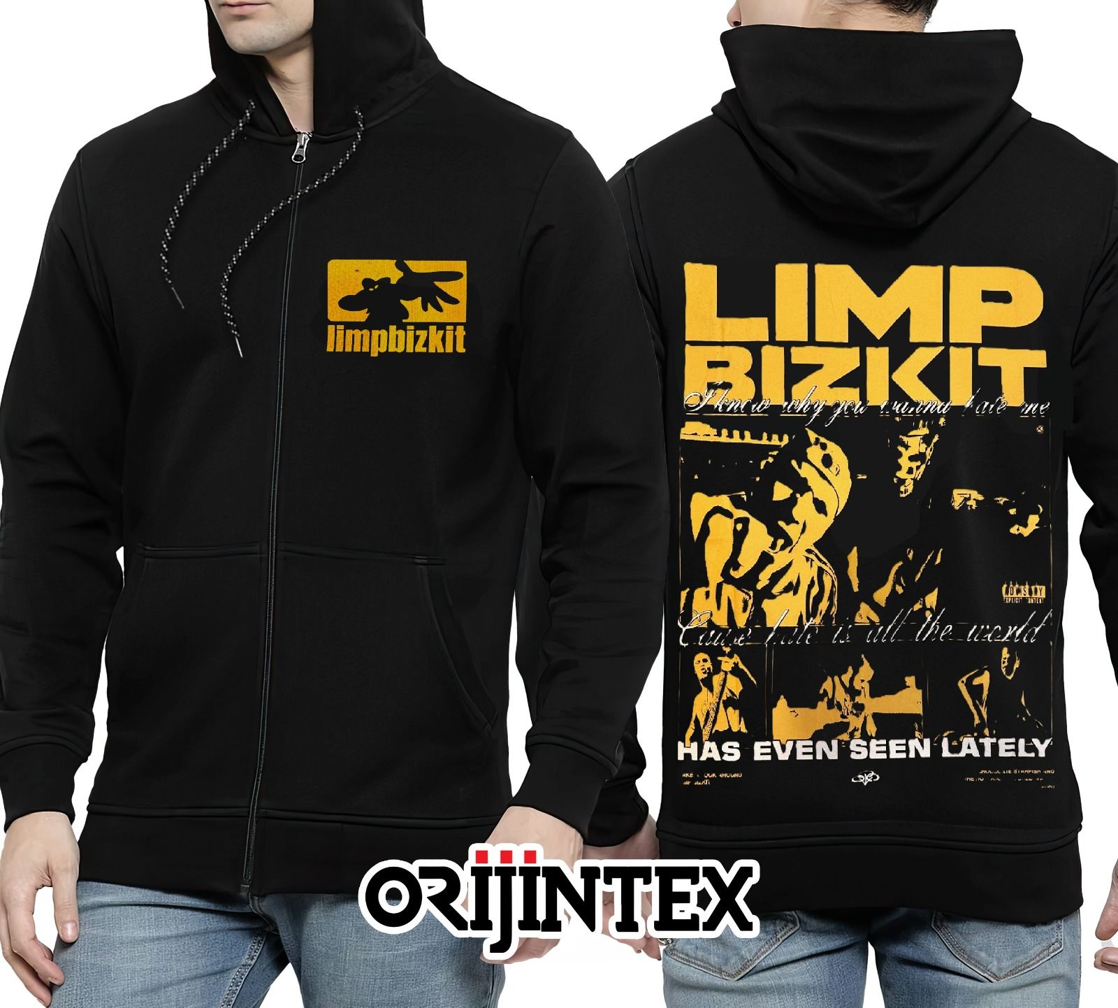 Limp Bizkit Kapşonlu Fermuarlı Sweatshirt XXL
