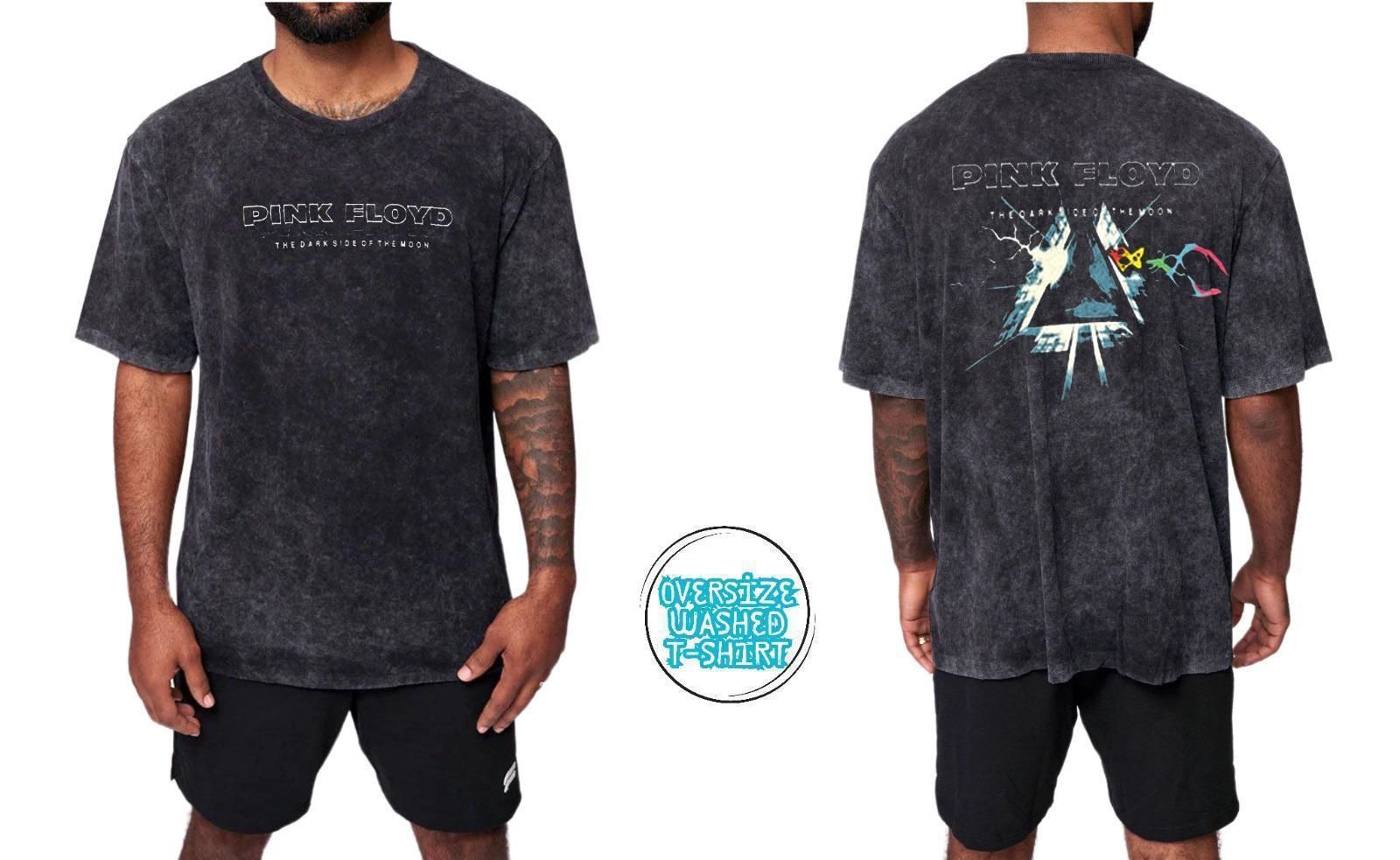 Pink Floyd Yıkamalı Over Size Tişört M