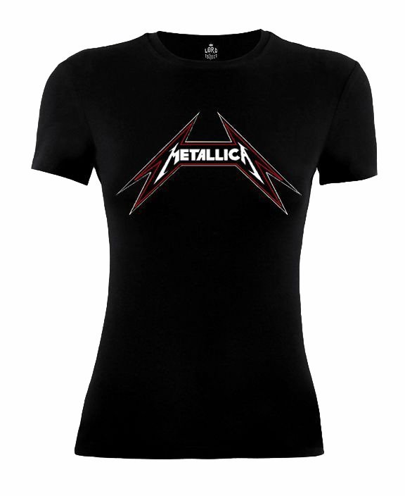 Metallica Bayan Tişört-Logo L