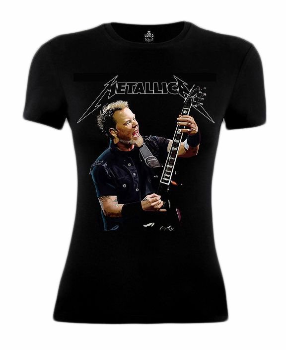 Metallica Bayan Tişört-James Guitar L
