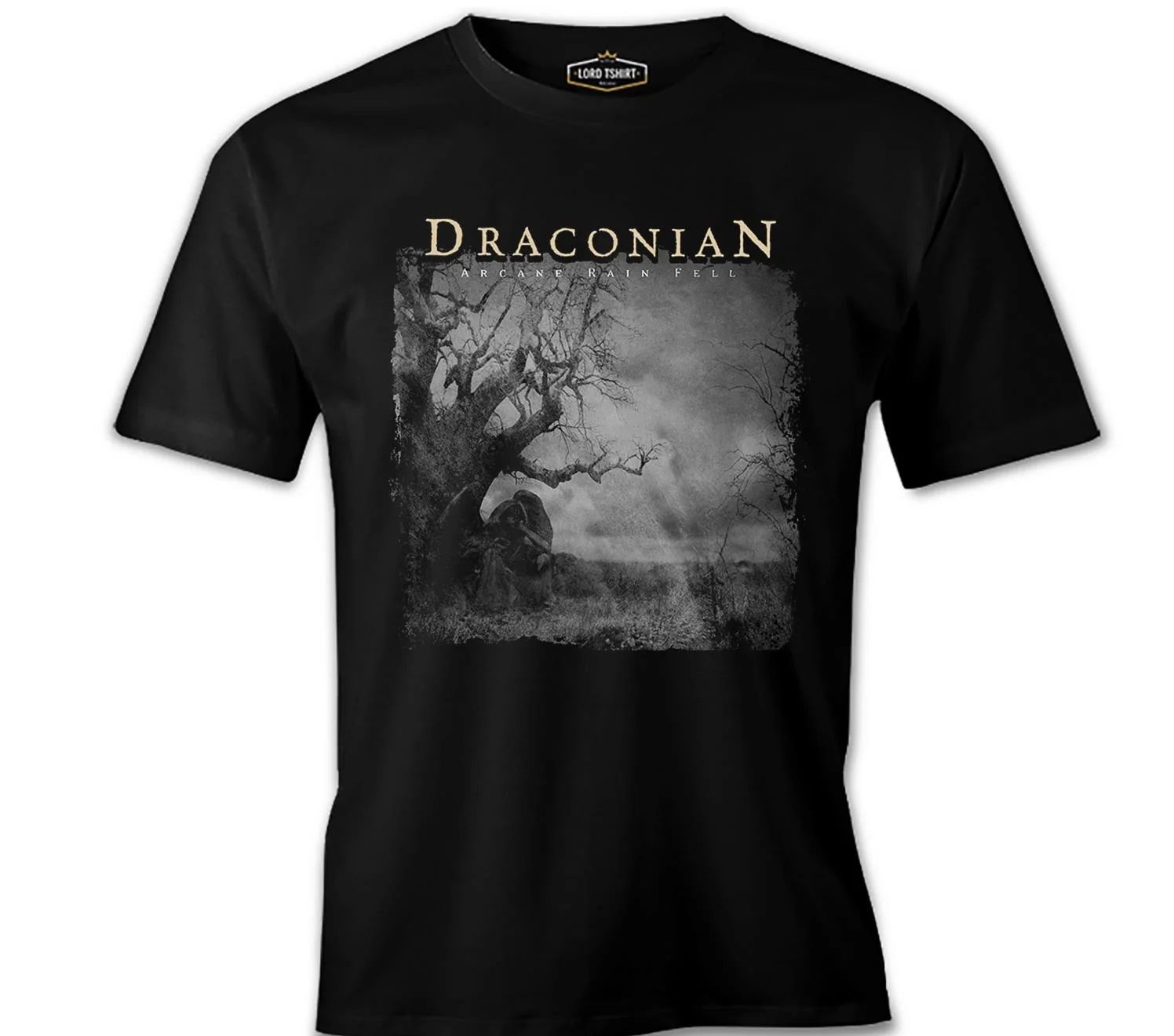 Draconian - Arcane Rain Fell Siyah Erkek Tişört 3XL