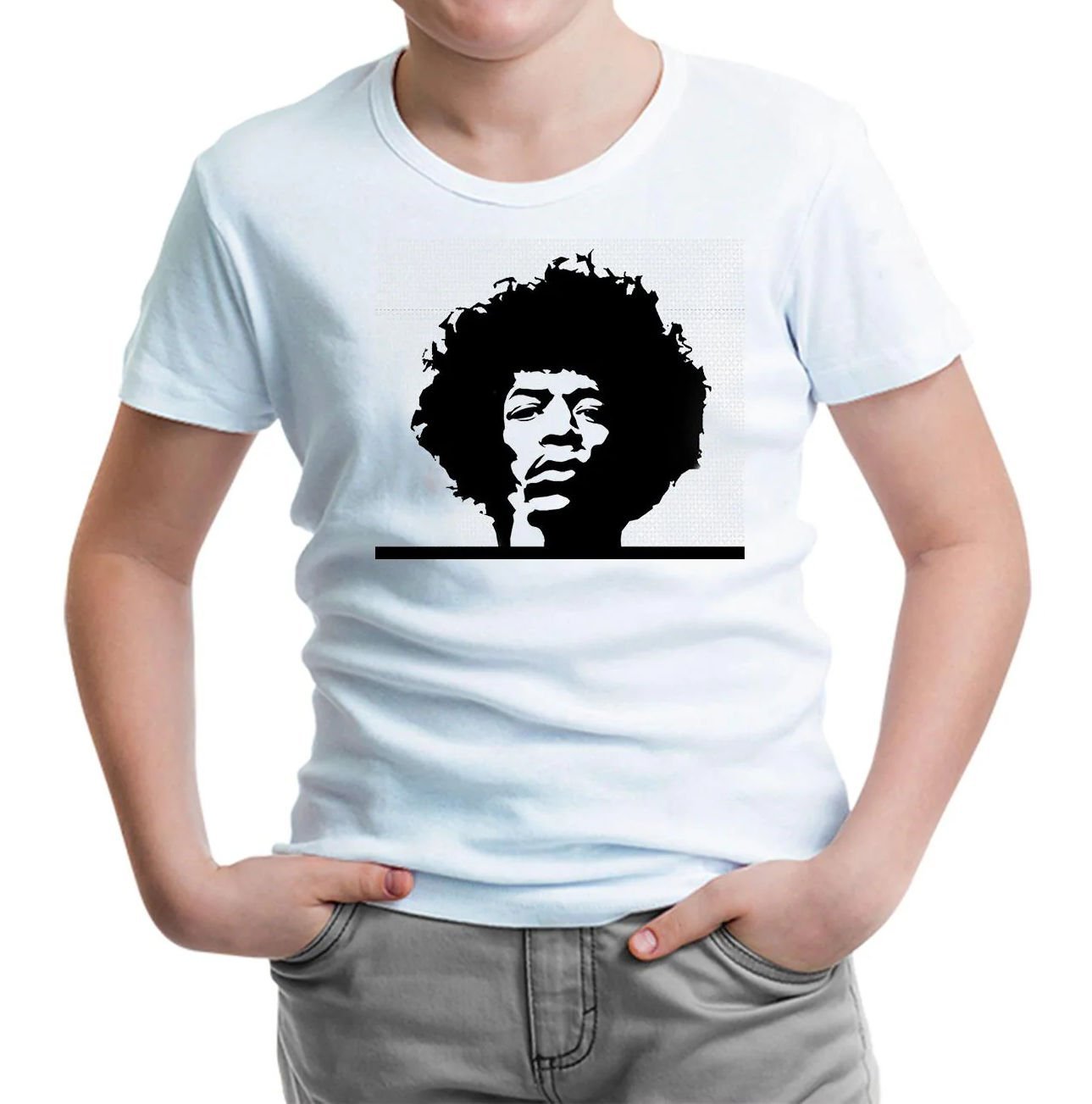 Jimi Hendrix - Tab Beyaz Çocuk Tişört 10