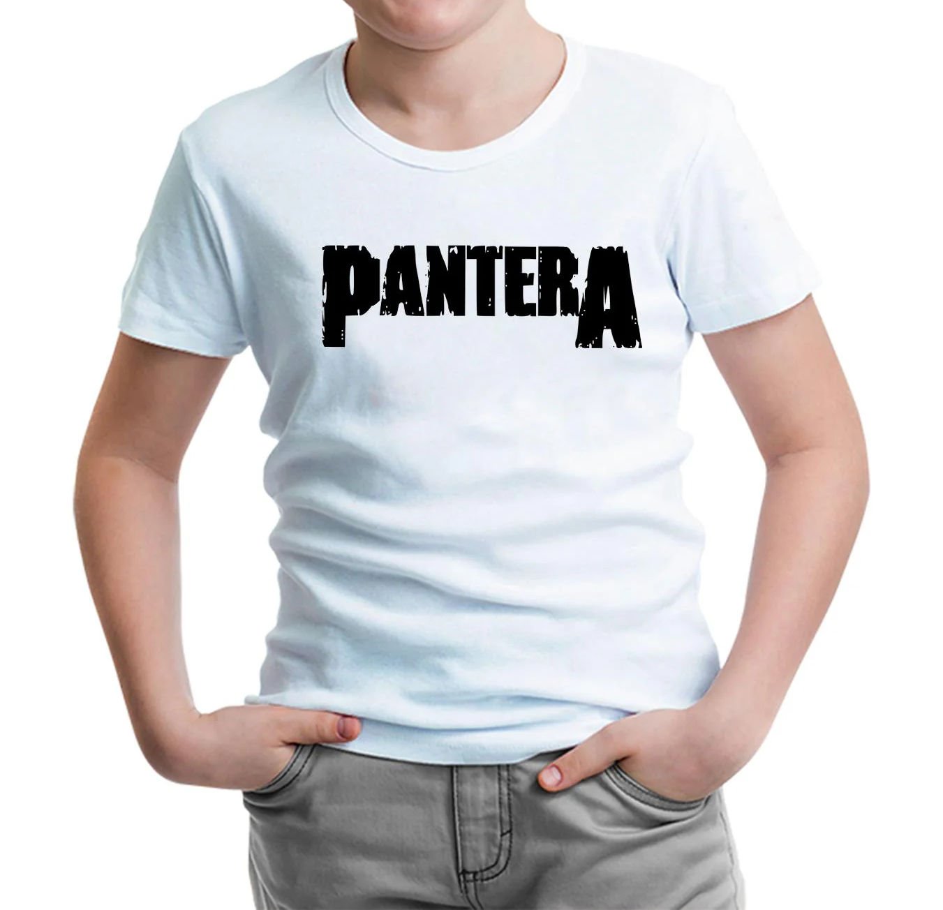 Pantera - Logo Beyaz Çocuk Tişört 12