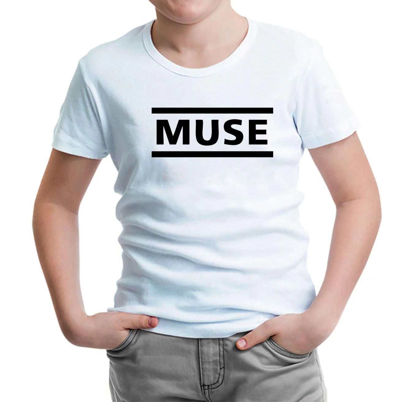 Muse - Logo Beyaz Çocuk Tişört 12
