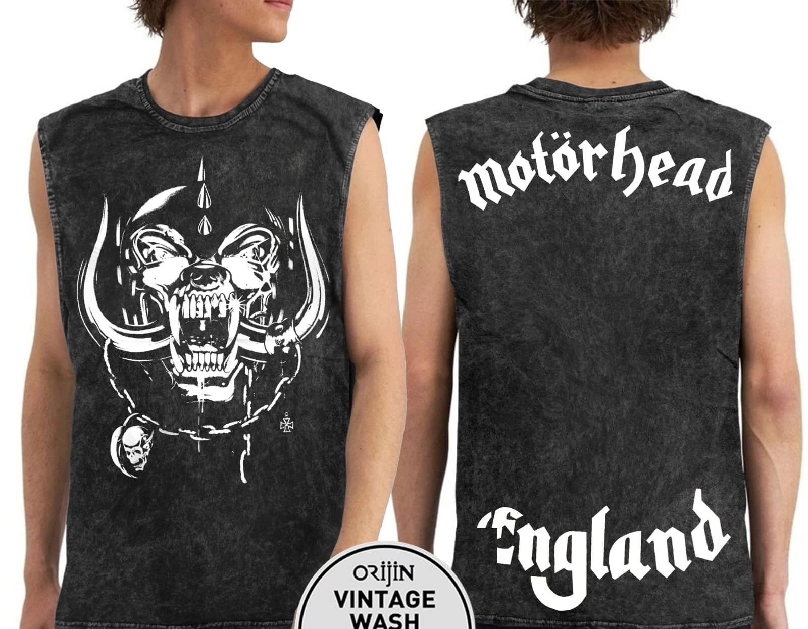 Motörhead Yıkamalı Over Size Kolsuz Tişört M