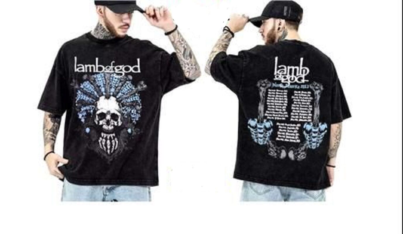 Lamb of God Yıkamalı Over Size Tişört XL