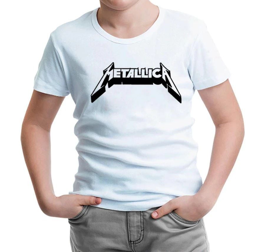Metallica Logo II Beyaz Çocuk Tişört 12