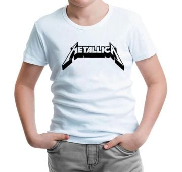 Metallica Logo II Beyaz Çocuk Tişört