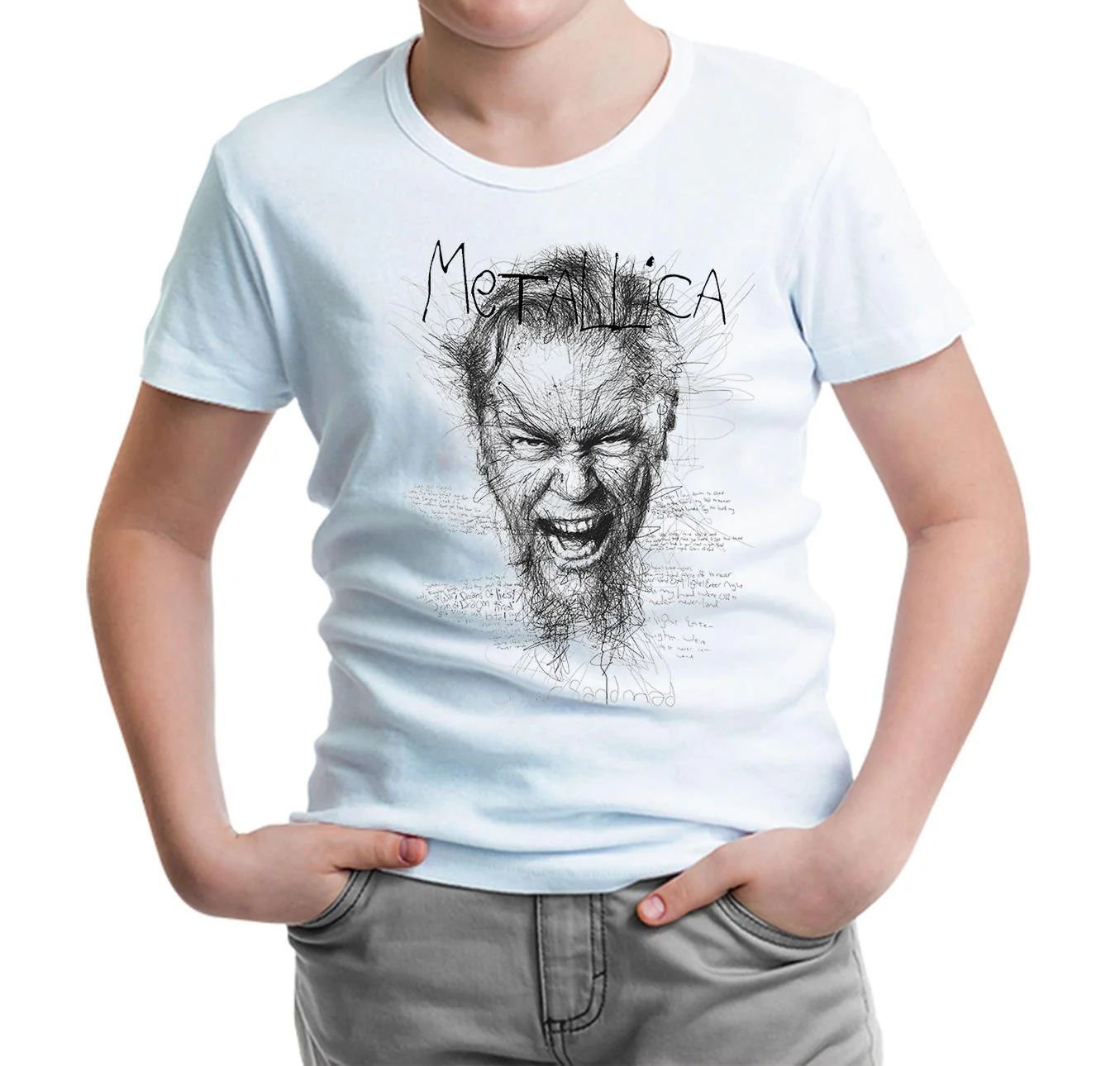 Metallica - Enter sandman Beyaz Çocuk Tişört 12