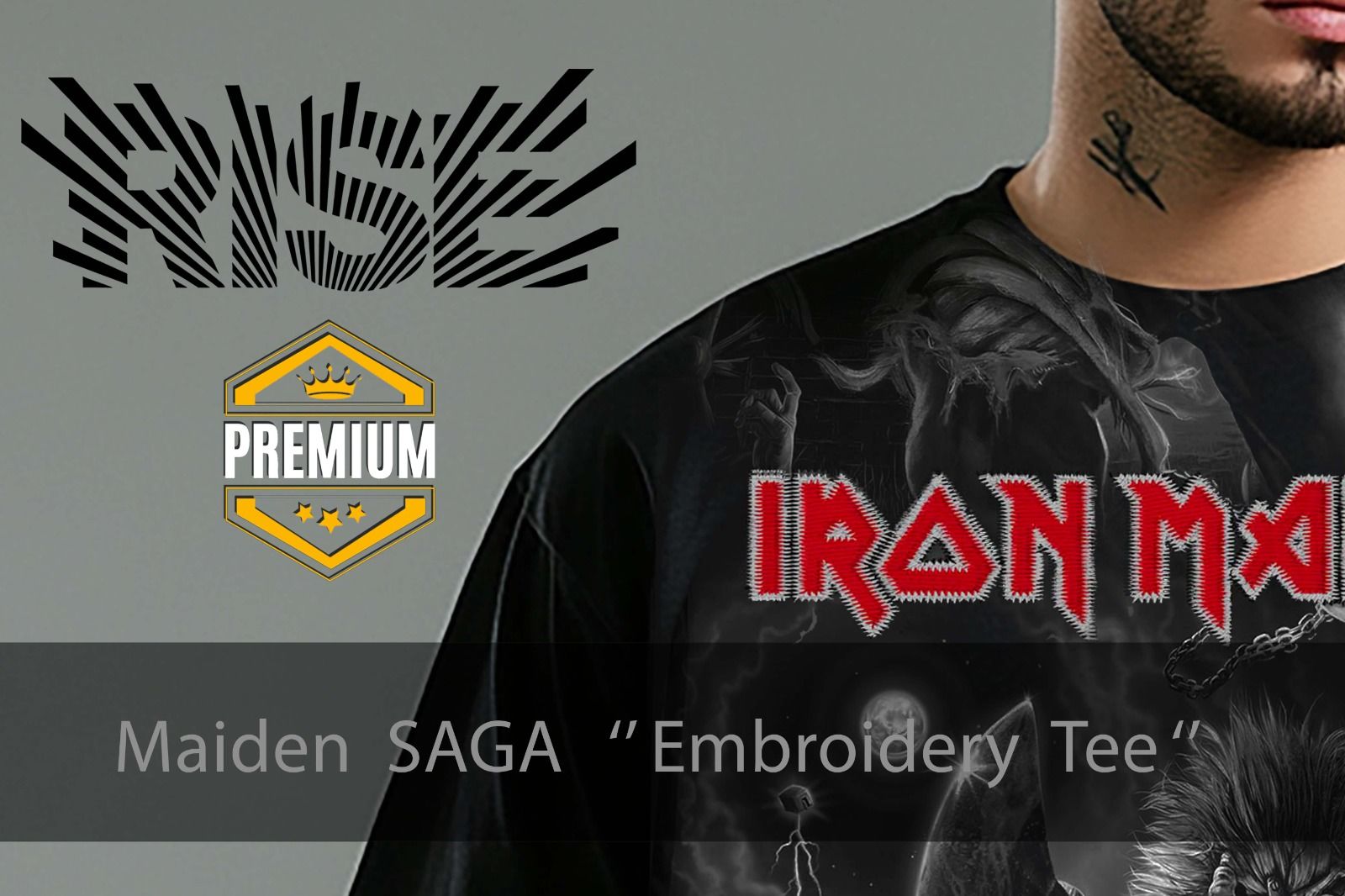 Iron Maiden Nakışlı Büyük Baskılı Tişört XL