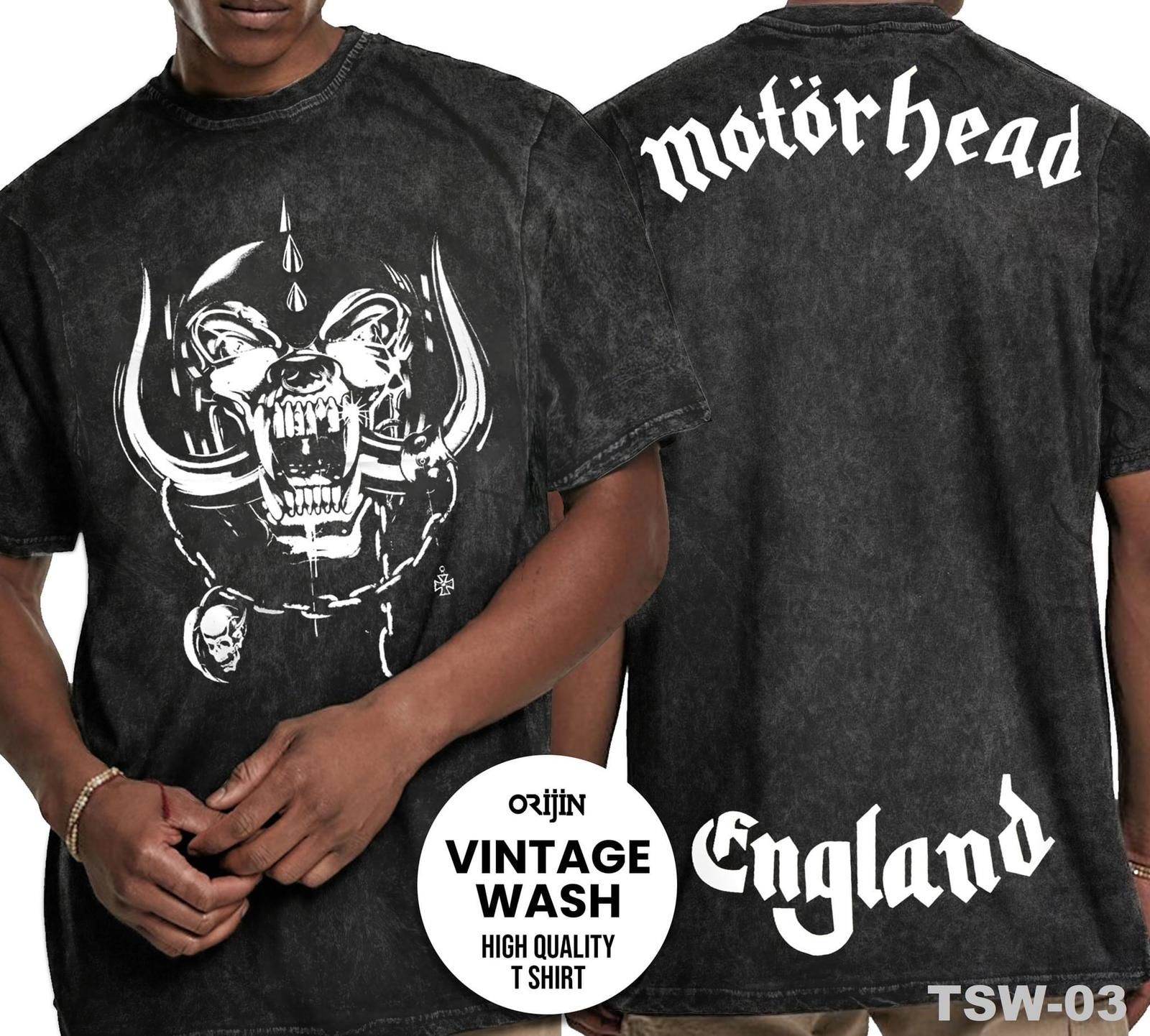 Motörhead Yıkamalı Normal Kesim Tişört XL