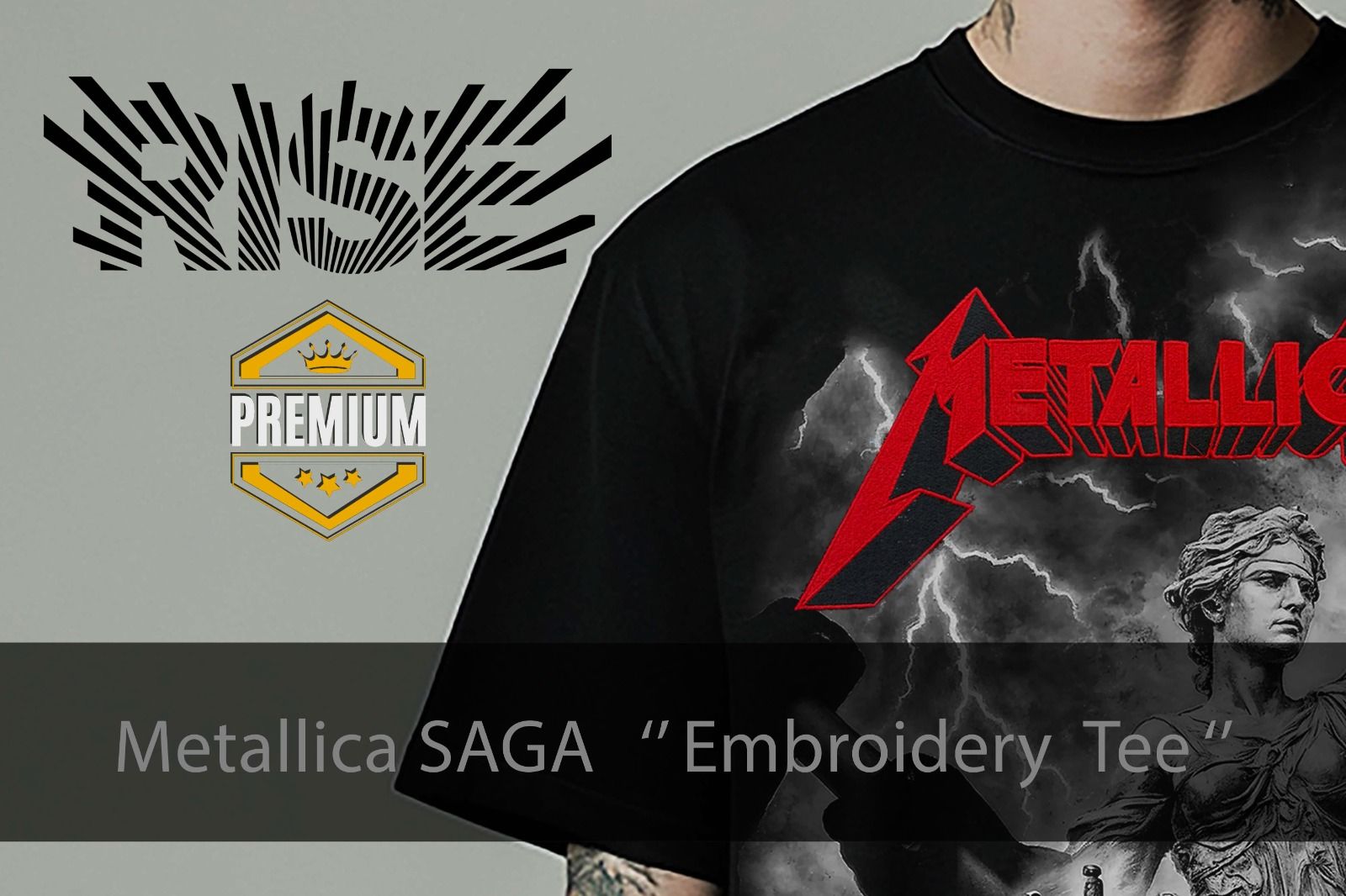 Metallica Nakışlı Büyük Baskılı Tişört XL