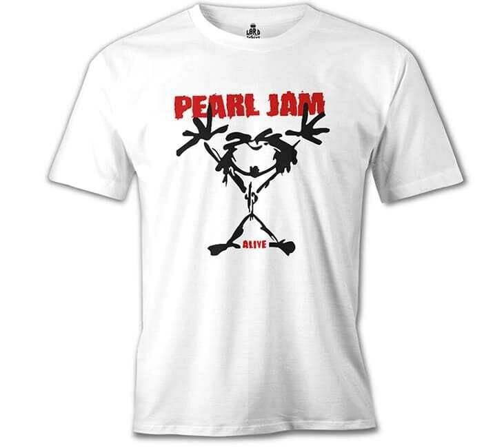 Pearl Jam Tişört-Beyaz XL