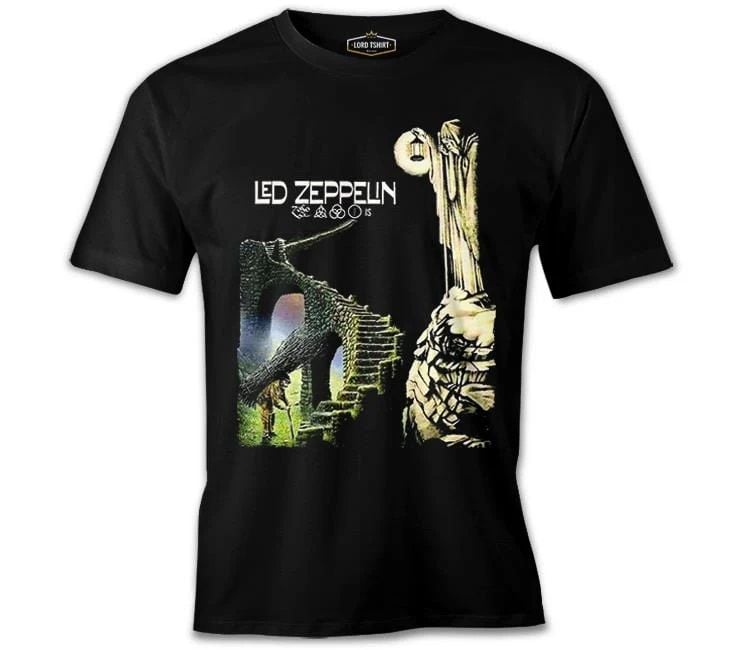Led Zeppelin - Stairway to Heaven Arc Siyah Erkek Tişört 3XL