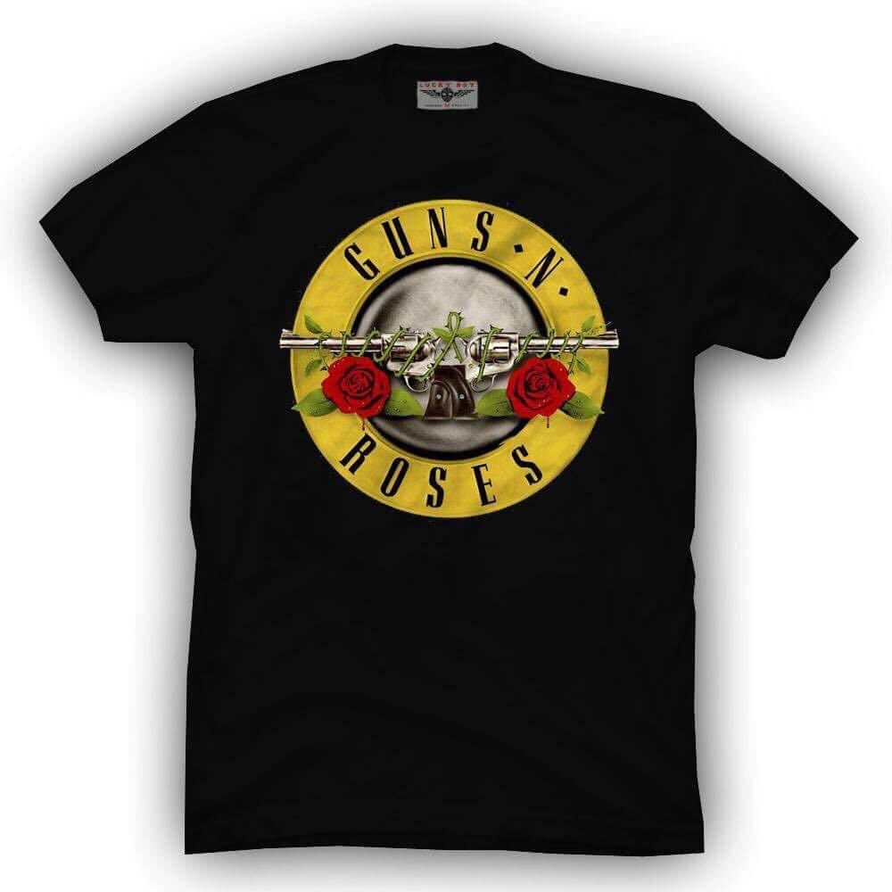 Guns n Roses Siyah Erkek Tişört-Logo XL