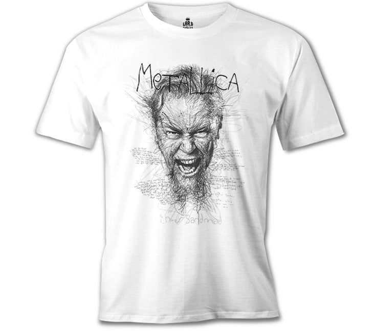 Metallica Beyaz Erkek Tişört L