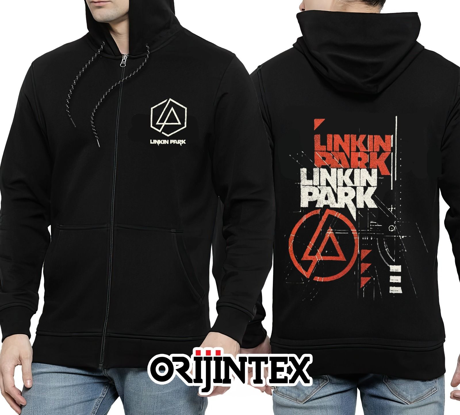 Linkin Park Kapşonlu Fermuarlı Sweatshirt XXL