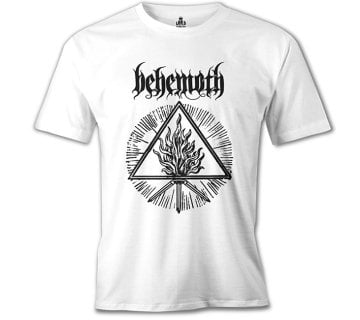 Behemoth - Logo Beyaz Erkek Tişört L